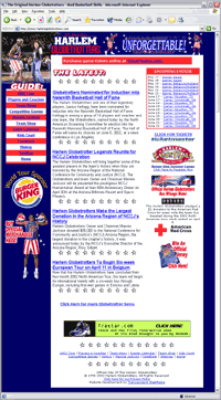 Harlem Globetrotters Home Page